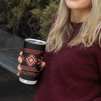 Aotearoa Atua Ruaumoko Personalised Tumbler Cup Maori Powerful God Taniko Motifs LT14 - Polynesian Pride