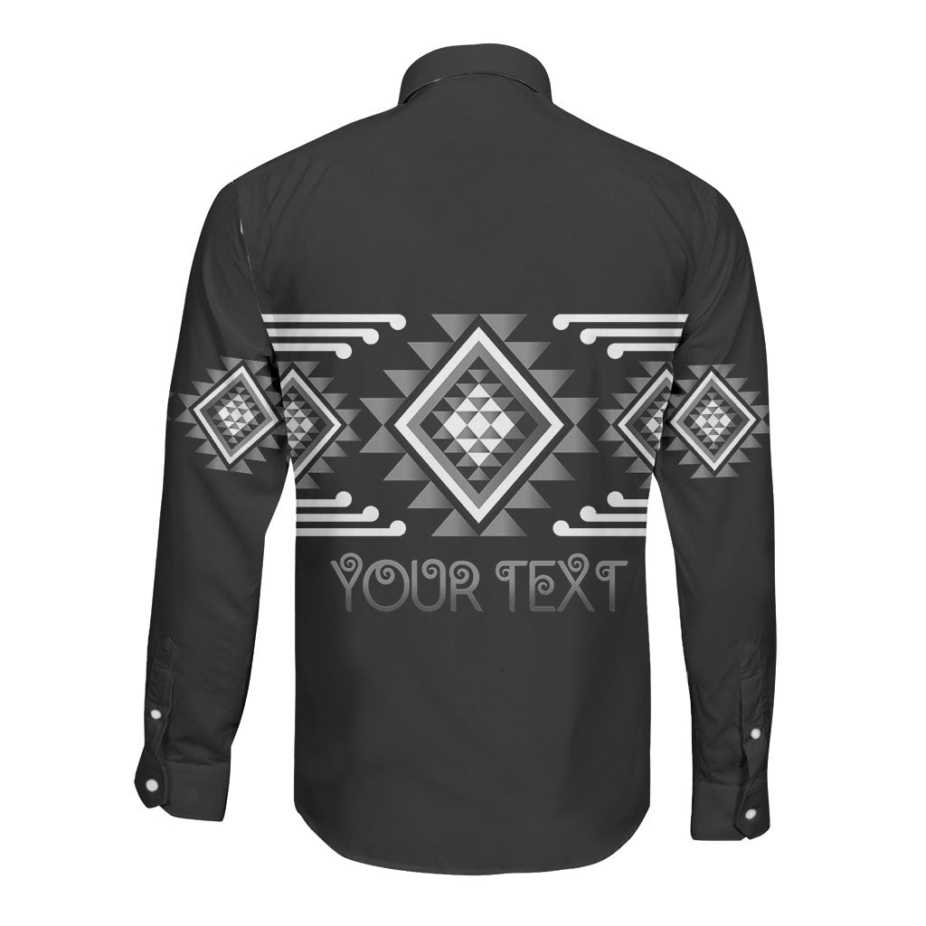 Aotearoa Atua Rehua Personalised Long Sleeve Button Shirt Maori God Of Healing Taniko Motifs LT14 - Polynesian Pride