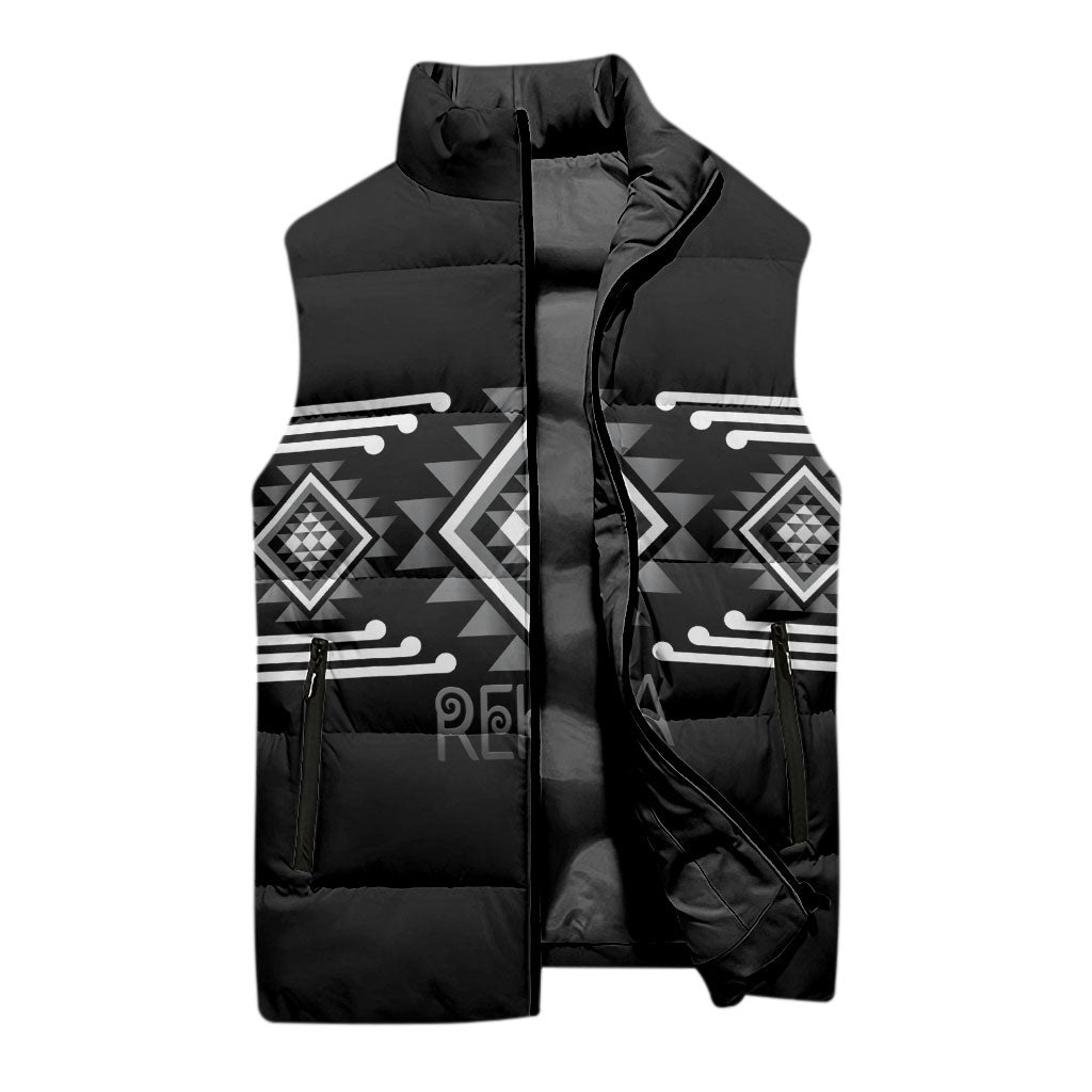Aotearoa Atua Rehua Personalised Sleeveless Puffer Jacket Maori God Of Healing Taniko Motifs LT14 - Polynesian Pride