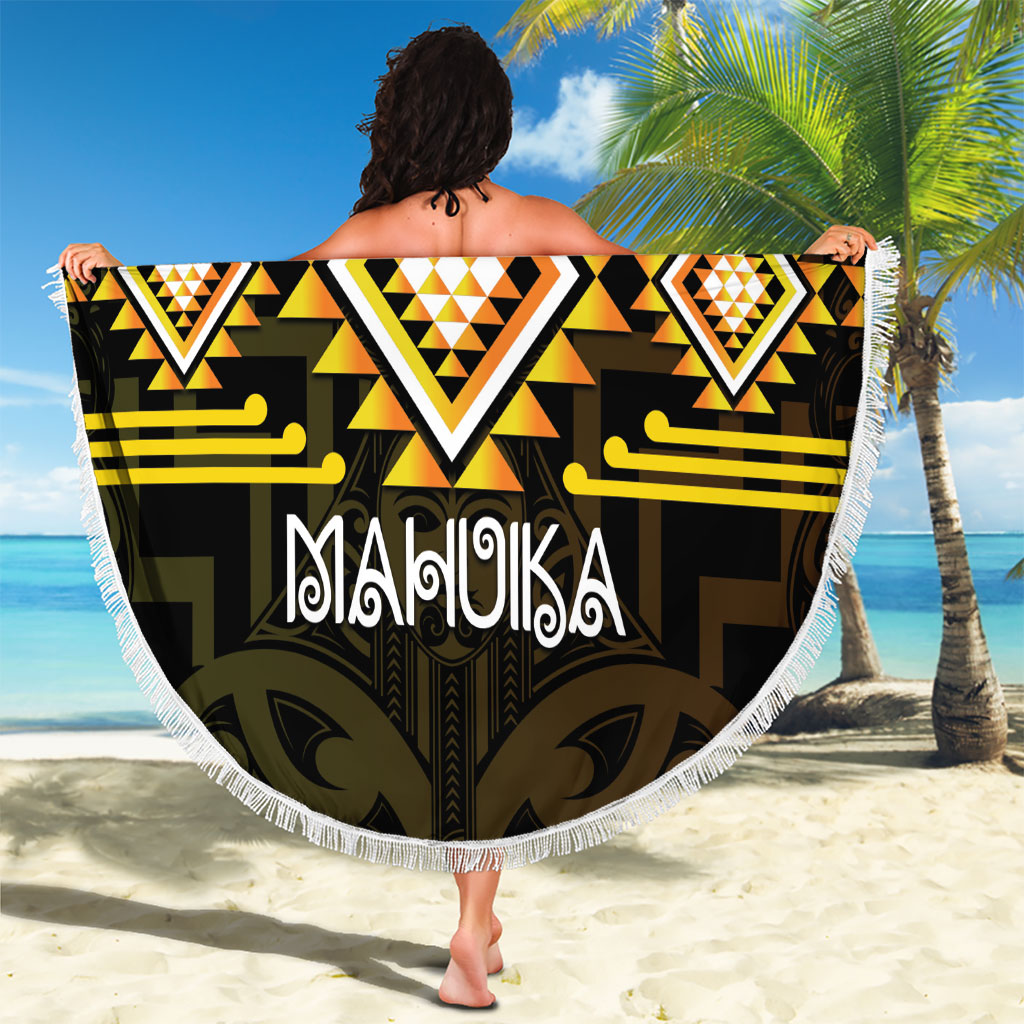 Aotearoa Atua Mahuika Beach Blanket Maori Goddess Of Fire Taniko Motifs LT14 - Polynesian Pride