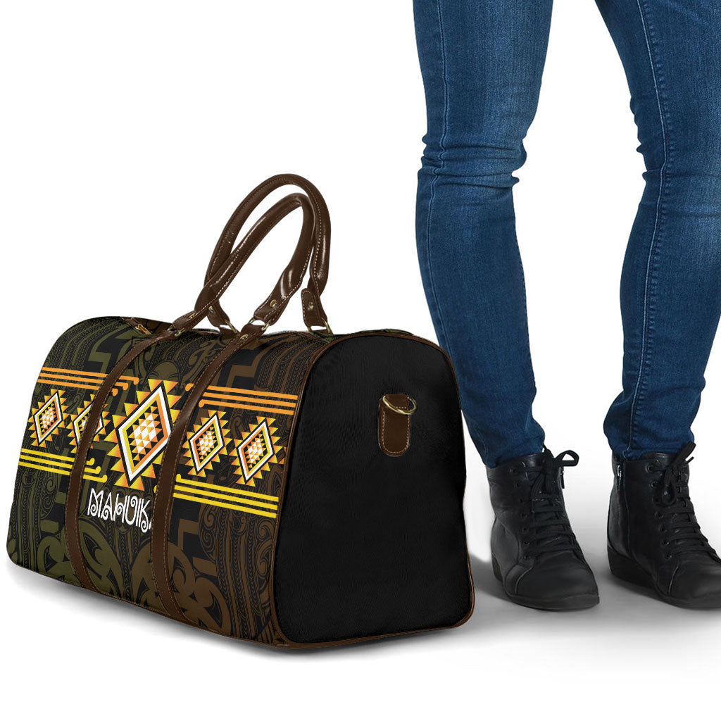 Aotearoa Atua Mahuika Travel Bag Maori Goddess Of Fire Taniko Motifs LT14 - Polynesian Pride