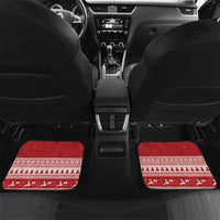 Personalised Tonga Rugby Christmas Car Mats Mate Maa Tonga Ngatu Pattern - Polynesian Pride