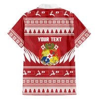 Personalised Tonga Rugby Christmas Family Matching Mermaid Dress and Hawaiian Shirt Mate Maa Tonga Ngatu Pattern LT14 - Polynesian Pride