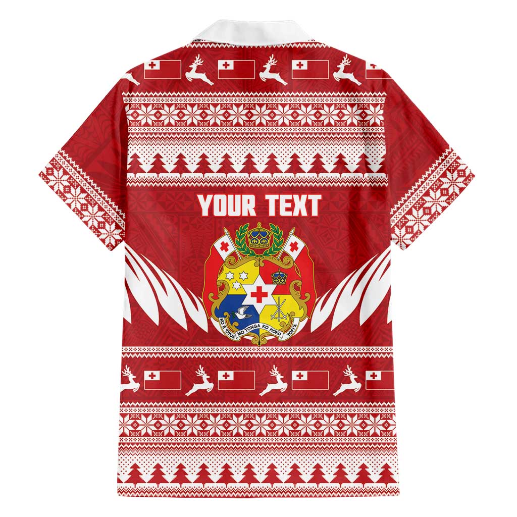 Personalised Tonga Rugby Christmas Family Matching Off Shoulder Short Dress and Hawaiian Shirt Mate Maa Tonga Ngatu Pattern LT14 - Polynesian Pride