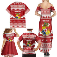 Personalised Tonga Rugby Christmas Family Matching Summer Maxi Dress and Hawaiian Shirt Mate Maa Tonga Ngatu Pattern LT14 - Polynesian Pride