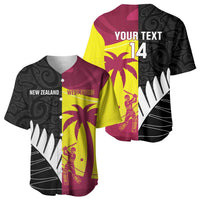 New Zealand and West Indies Cricket Custom Baseball Jersey Black Cap Windies Together LT14 - Polynesian Pride