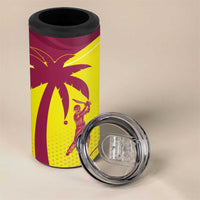 New Zealand and West Indies Cricket Custom 4 in 1 Can Cooler Tumbler Black Cap Windies Together LT14 - Polynesian Pride