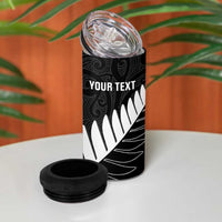 New Zealand and West Indies Cricket Custom 4 in 1 Can Cooler Tumbler Black Cap Windies Together LT14 - Polynesian Pride