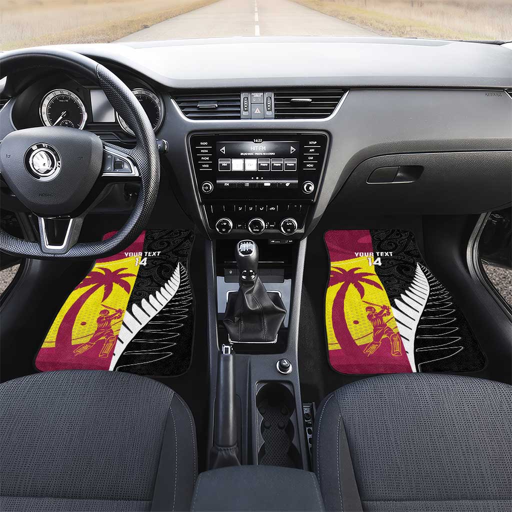 New Zealand and West Indies Cricket Custom Car Mats Black Cap Windies Together - Polynesian Pride