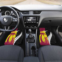 New Zealand and West Indies Cricket Custom Car Mats Black Cap Windies Together - Polynesian Pride