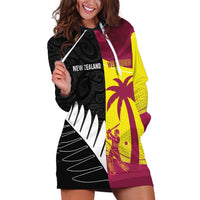 New Zealand and West Indies Cricket Custom Hoodie Dress Black Cap Windies Together LT14 Black - Polynesian Pride