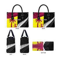 New Zealand and West Indies Cricket Custom Leather Bag Black Cap Windies Together - Polynesian Pride