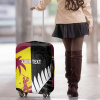 New Zealand and West Indies Cricket Custom Luggage Cover Black Cap Windies Together - Polynesian Pride