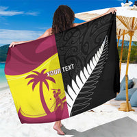 New Zealand and West Indies Cricket Custom Sarong Black Cap Windies Together LT14 One Size 44 x 66 inches Black - Polynesian Pride