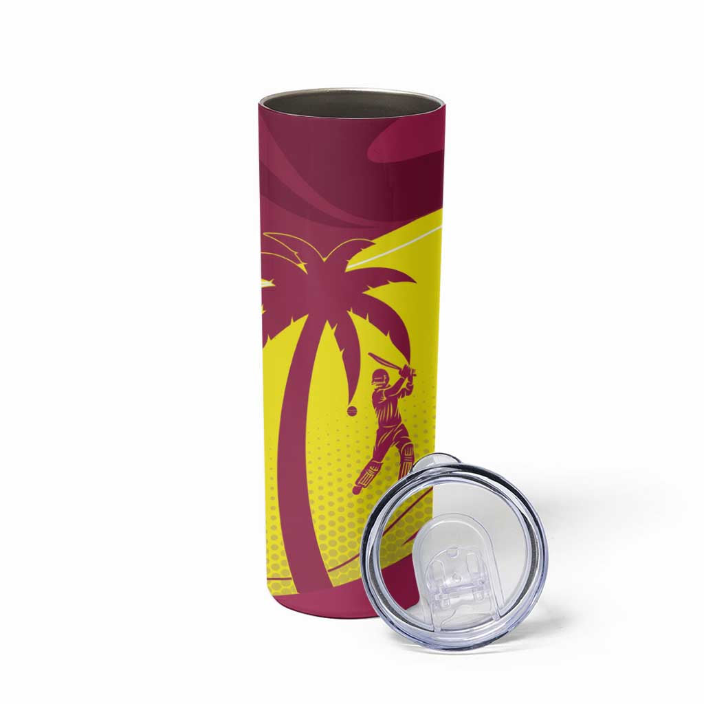New Zealand and West Indies Cricket Custom Skinny Tumbler Black Cap Windies Together LT14 - Polynesian Pride
