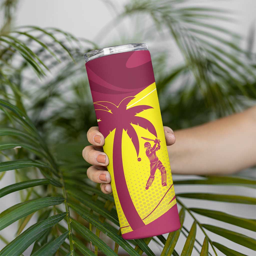 New Zealand and West Indies Cricket Custom Skinny Tumbler Black Cap Windies Together LT14 - Polynesian Pride