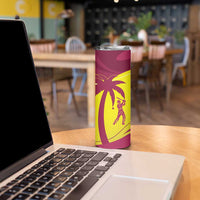 New Zealand and West Indies Cricket Custom Skinny Tumbler Black Cap Windies Together LT14 - Polynesian Pride
