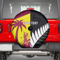 New Zealand and West Indies Cricket Custom Spare Tire Cover Black Cap Windies Together LT14 - Polynesian Pride