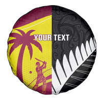New Zealand and West Indies Cricket Custom Spare Tire Cover Black Cap Windies Together LT14 - Polynesian Pride