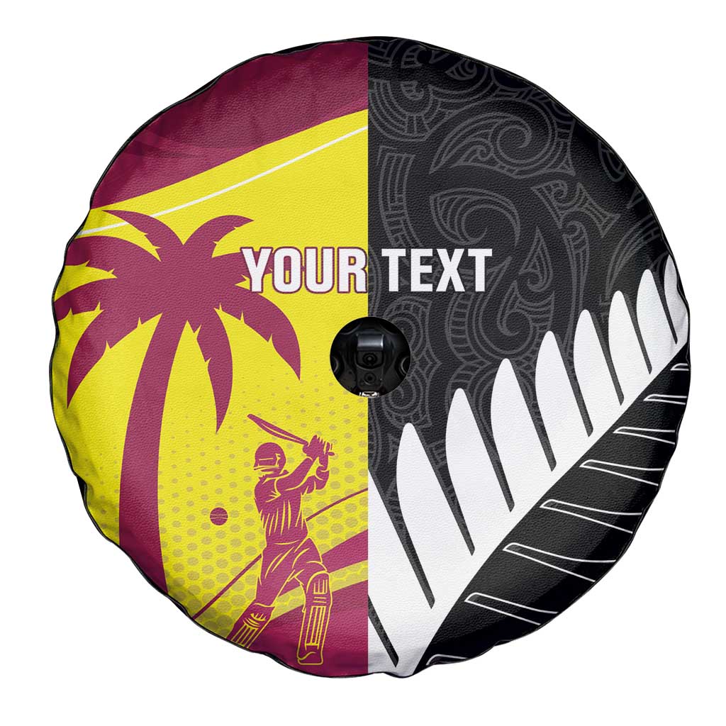 New Zealand and West Indies Cricket Custom Spare Tire Cover Black Cap Windies Together LT14 - Polynesian Pride