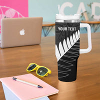 New Zealand and West Indies Cricket Custom Tumbler With Handle Black Cap Windies Together - Polynesian Pride