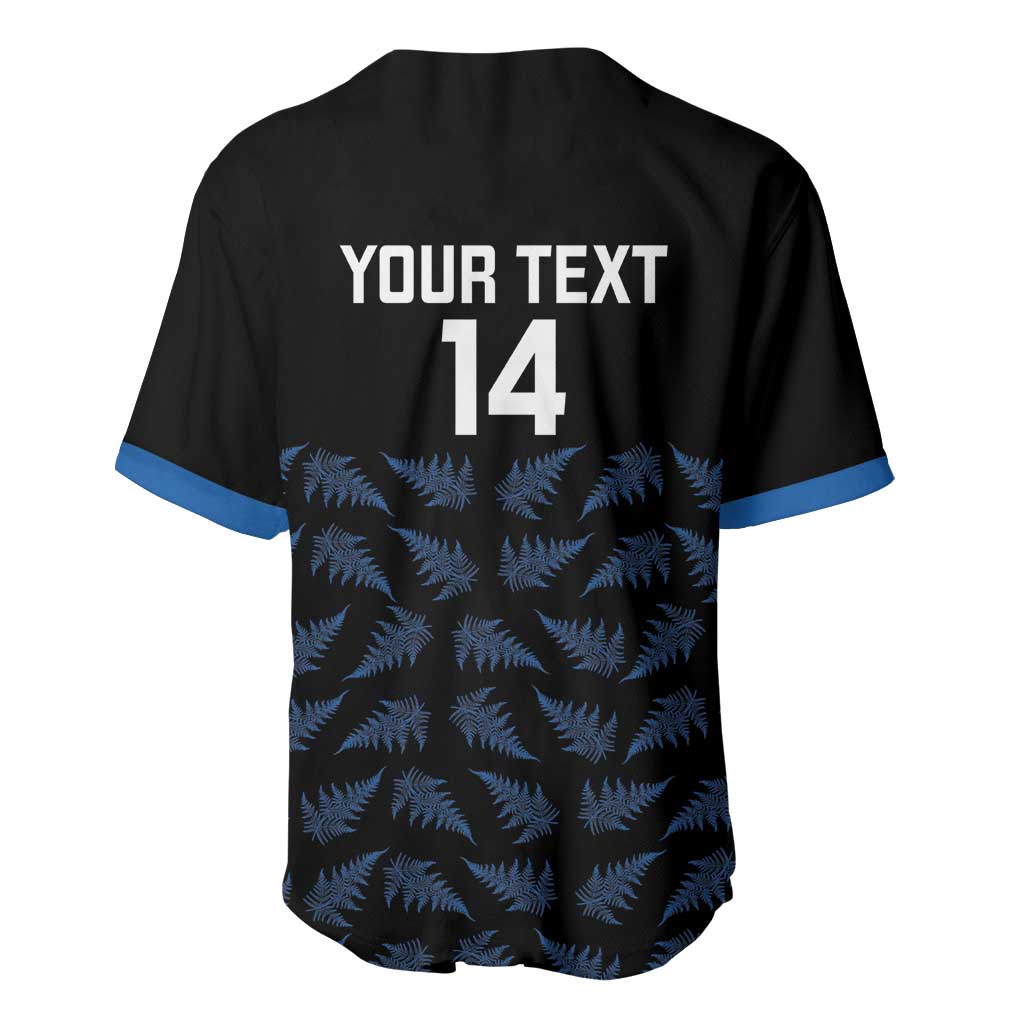 New Zealand Silver Fern Cricket Custom Baseball Jersey Black Cap T20 Version - Polynesian Pride