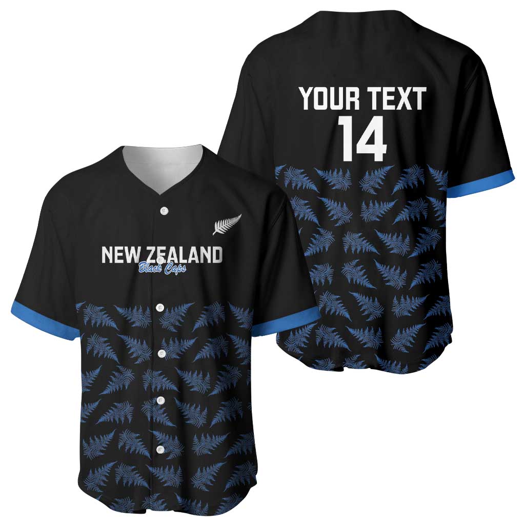 New Zealand Silver Fern Cricket Custom Baseball Jersey Black Cap T20 Version - Polynesian Pride