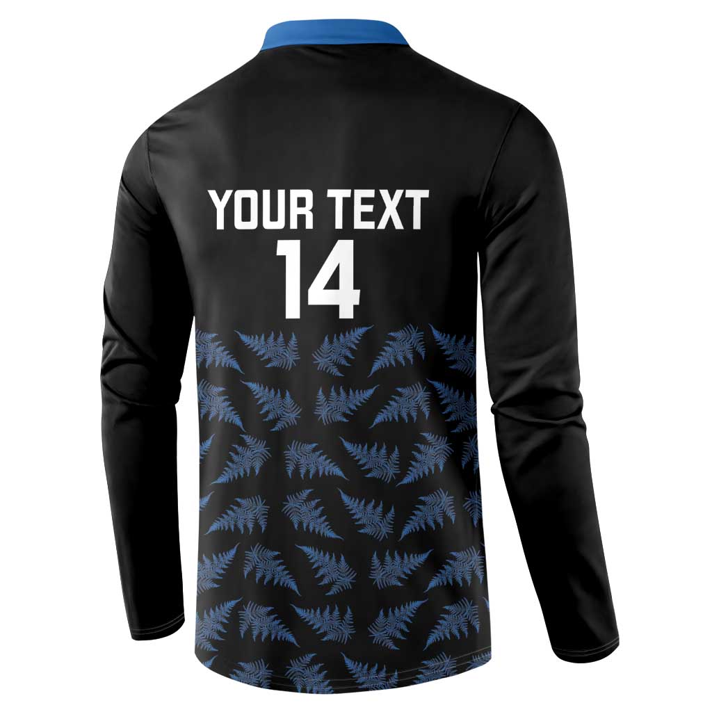 New Zealand Silver Fern Cricket Custom Button Sweatshirt Black Cap T20 Version LT14 - Polynesian Pride