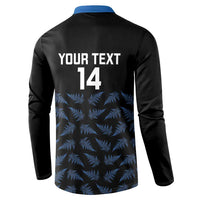 New Zealand Silver Fern Cricket Custom Button Sweatshirt Black Cap T20 Version LT14 - Polynesian Pride