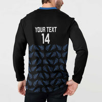 New Zealand Silver Fern Cricket Custom Button Sweatshirt Black Cap T20 Version LT14 - Polynesian Pride