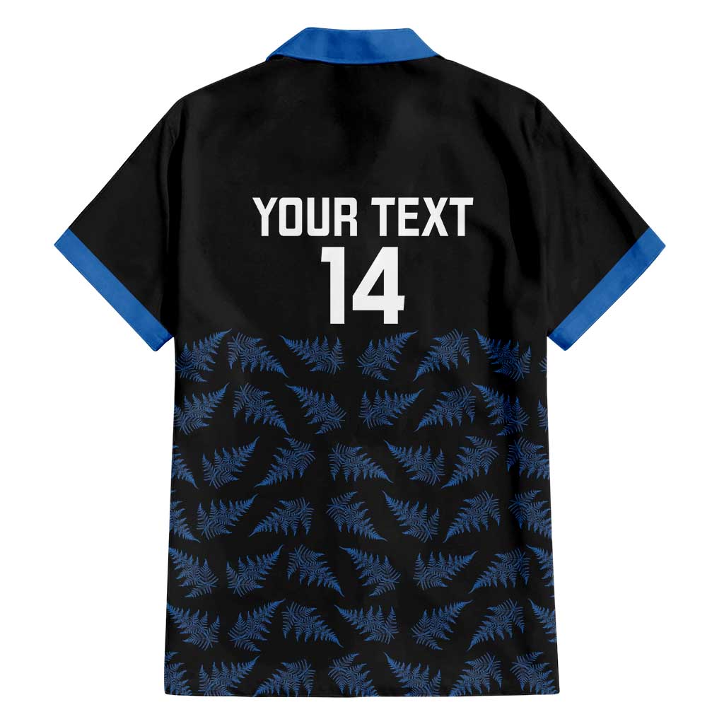 New Zealand Silver Fern Cricket Custom Family Matching Puletasi and Hawaiian Shirt Black Cap T20 Version LT14 - Polynesian Pride