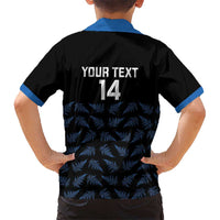 New Zealand Silver Fern Cricket Custom Family Matching Summer Maxi Dress and Hawaiian Shirt Black Cap T20 Version LT14 - Polynesian Pride