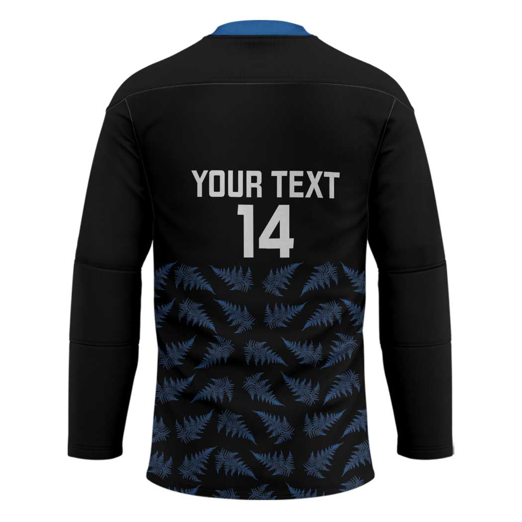 New Zealand Silver Fern Cricket Custom Hockey Jersey Black Cap T20 Version - Polynesian Pride