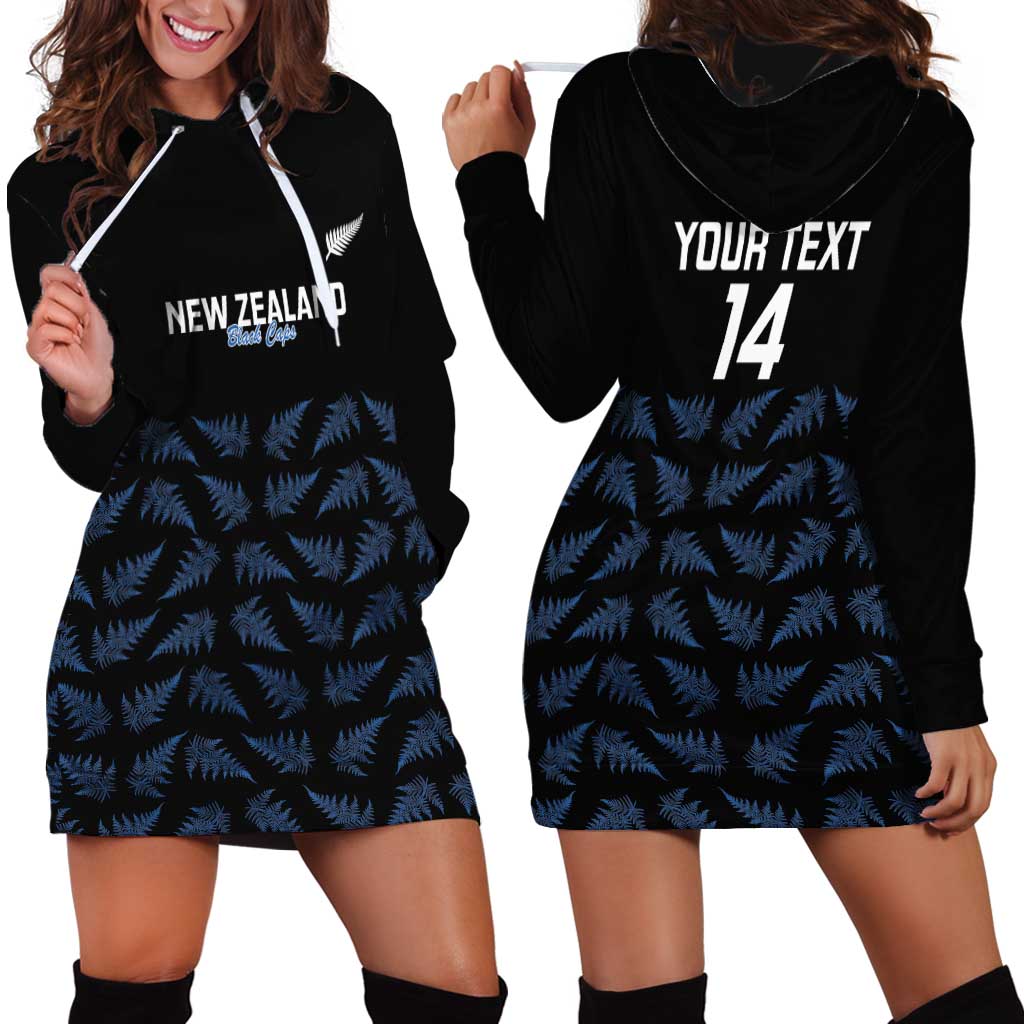 New Zealand Silver Fern Cricket Custom Hoodie Dress Black Cap T20 Version LT14 - Polynesian Pride