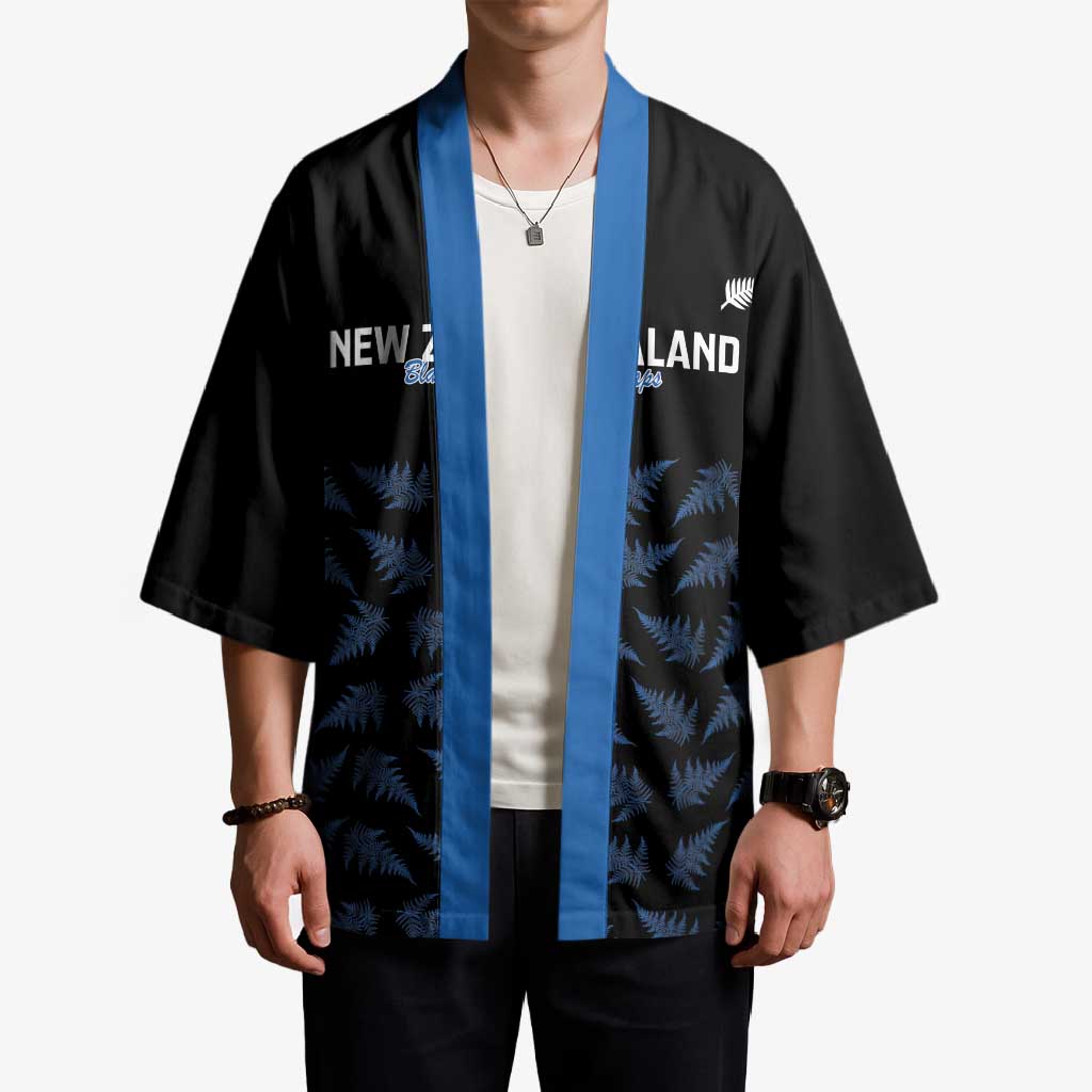 New Zealand Silver Fern Cricket Custom Kimono Black Cap T20 Version - Polynesian Pride