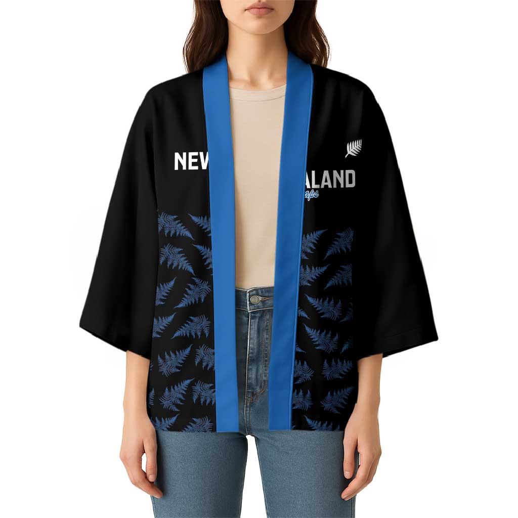 New Zealand Silver Fern Cricket Custom Kimono Black Cap T20 Version - Polynesian Pride