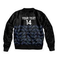 New Zealand Silver Fern Cricket Custom Sleeve Zip Bomber Jacket Black Cap T20 Version - Polynesian Pride