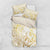 Gold And White Aoteara Horse Racing Bedding Set NZ Maori Pattern