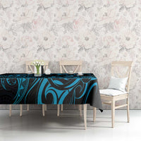 Blue Aoteara Horse Racing Tablecloth NZ Maori Pattern
