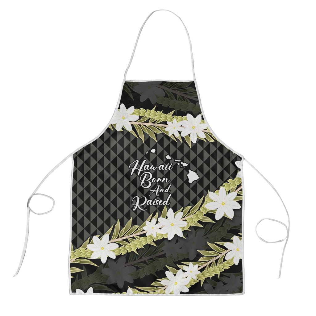 Born And Raised Aloha Hawaii Apron Kanaka Kakau Hawaiian Tiare Pakalana Lei - Polynesian Pride