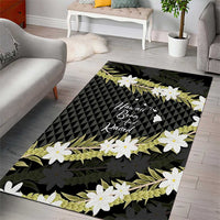 Born And Raised Aloha Hawaii Area Rug Kanaka Kakau Hawaiian Tiare Pakalana Lei LT14 - Polynesian Pride
