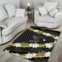 Born And Raised Aloha Hawaii Area Rug Kanaka Kakau Hawaiian Tiare Pakalana Lei LT14 - Polynesian Pride