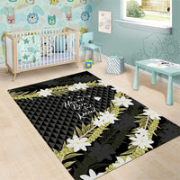 Born And Raised Aloha Hawaii Area Rug Kanaka Kakau Hawaiian Tiare Pakalana Lei LT14 - Polynesian Pride