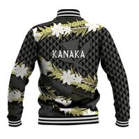 Born And Raised Aloha Hawaii Baseball Jacket Kanaka Kakau Hawaiian Tiare Pakalana Lei LT14 - Polynesian Pride