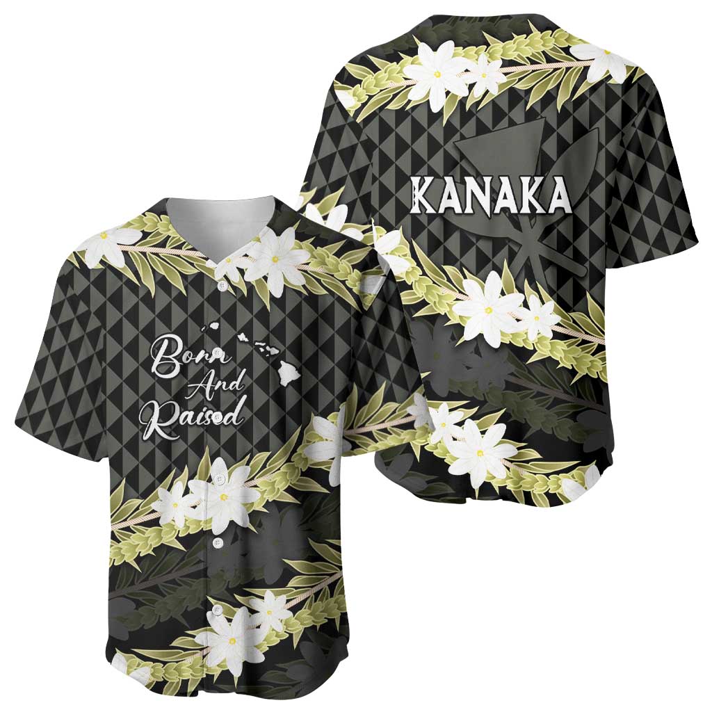 Born And Raised Aloha Hawaii Baseball Jersey Kanaka Kakau Hawaiian Tiare Pakalana Lei LT14 - Polynesian Pride