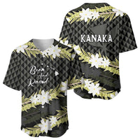 Born And Raised Aloha Hawaii Baseball Jersey Kanaka Kakau Hawaiian Tiare Pakalana Lei LT14 - Polynesian Pride