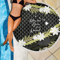 Born And Raised Aloha Hawaii Beach Blanket Kanaka Kakau Hawaiian Tiare Pakalana Lei LT14 - Polynesian Pride