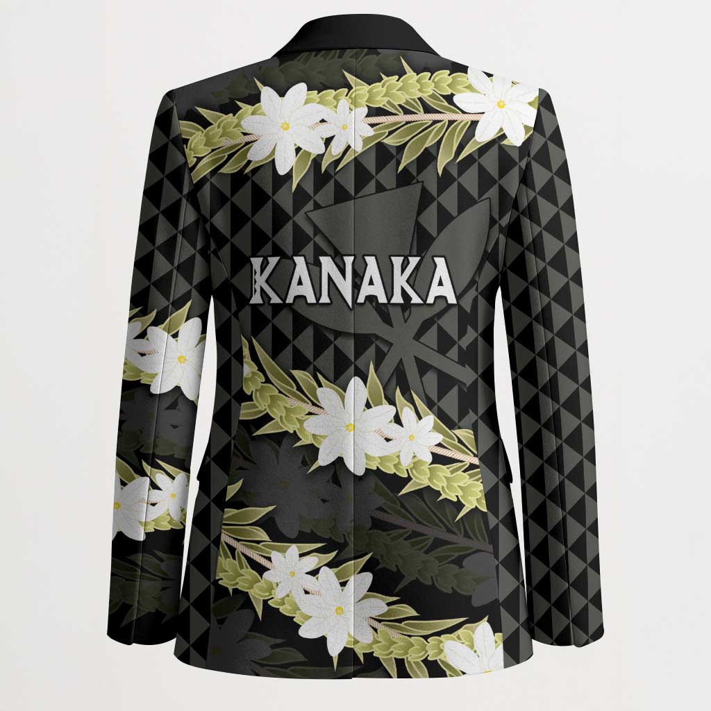 Born And Raised Aloha Hawaii Blazer Kanaka Kakau Hawaiian Tiare Pakalana Lei LT14 - Polynesian Pride