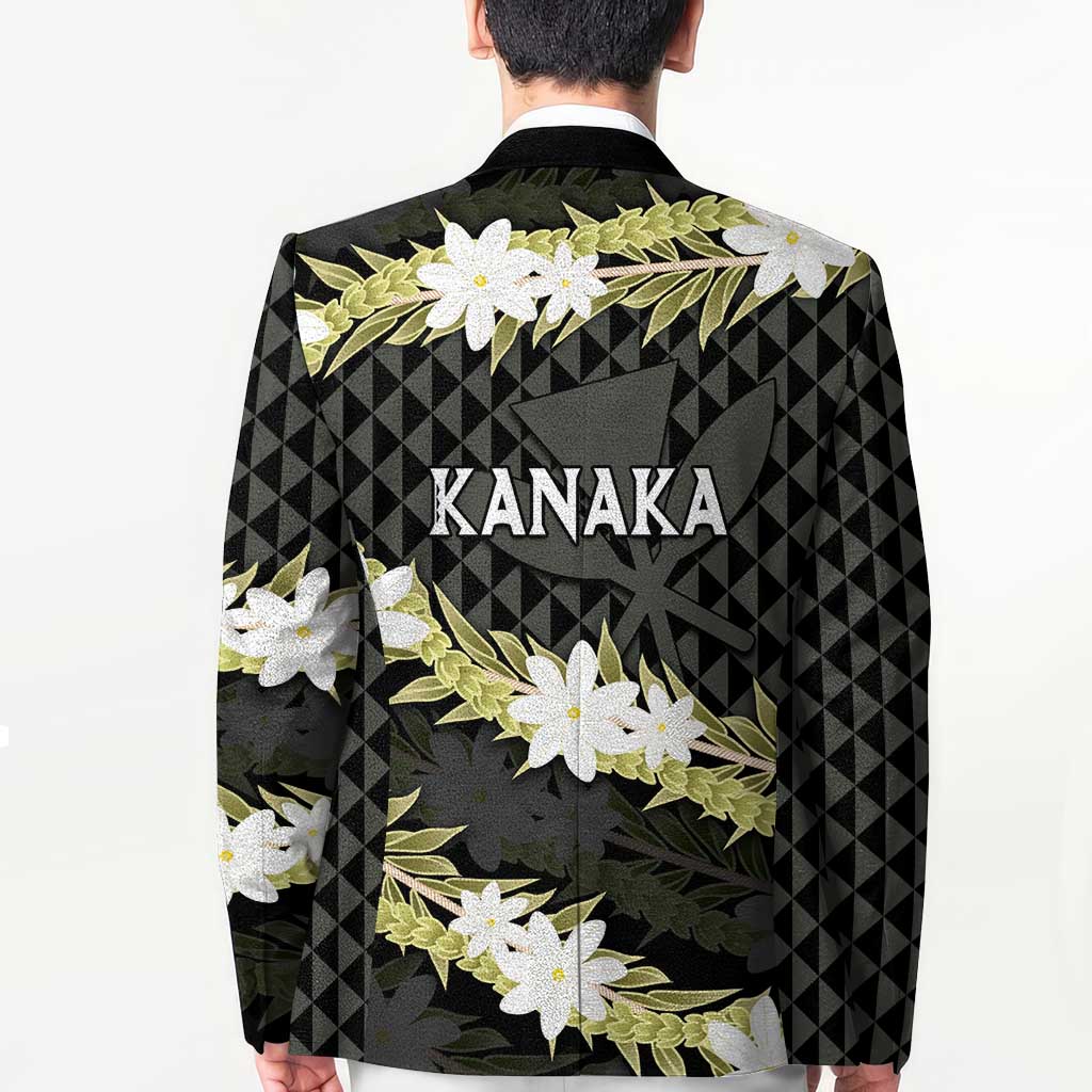 Born And Raised Aloha Hawaii Blazer Kanaka Kakau Hawaiian Tiare Pakalana Lei LT14 - Polynesian Pride
