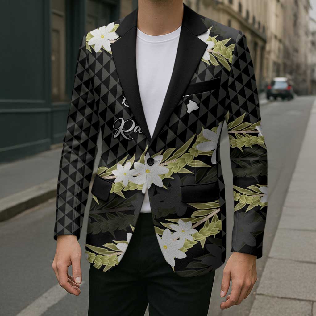 Born And Raised Aloha Hawaii Blazer Kanaka Kakau Hawaiian Tiare Pakalana Lei LT14 - Polynesian Pride